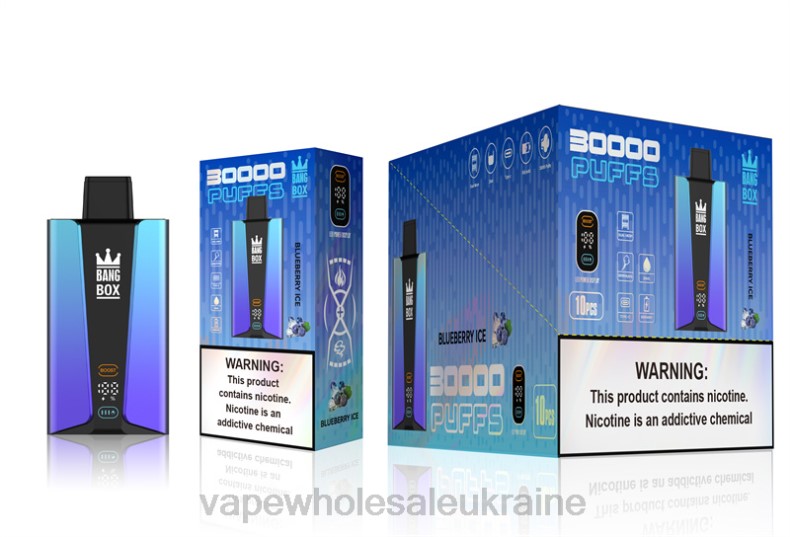 Vape Wholesale Ukraine - Bang Box Розумний екран на 30000 затяжок чорничний лід 2D4F79