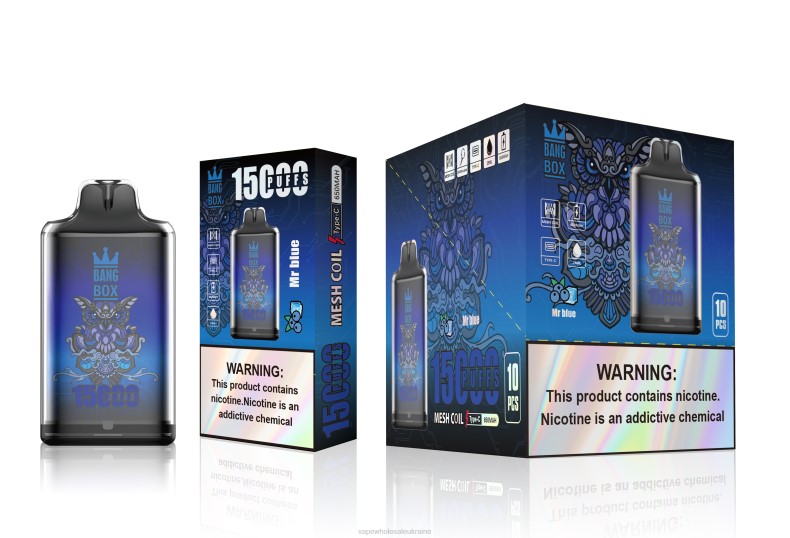 Vape Wholesale Ukraine - Bang Box s1-15000 затяжок містер синій 2D4F109