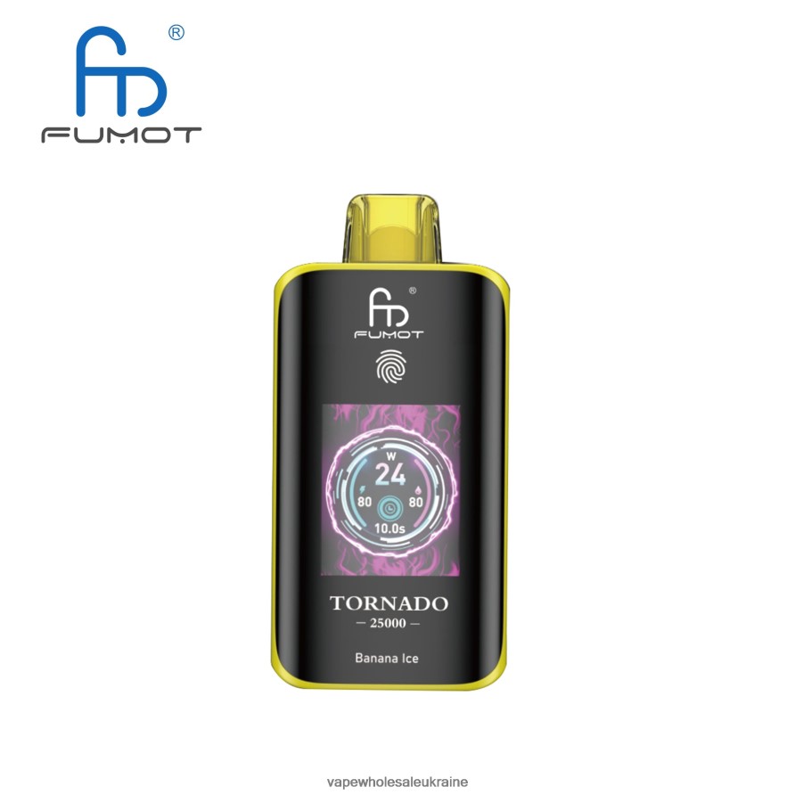 Vape Wholesale Ukraine - Fumot Tornado 25000 одноразових вейпів банановий лід FFB8ZZ1