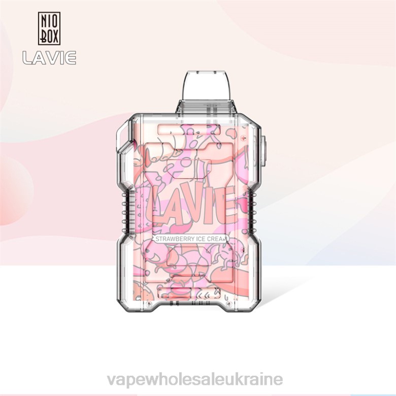 Вейп Украина Купить - LAVIE NIO BOX 9000 затяжок H246196 полуничне морозиво