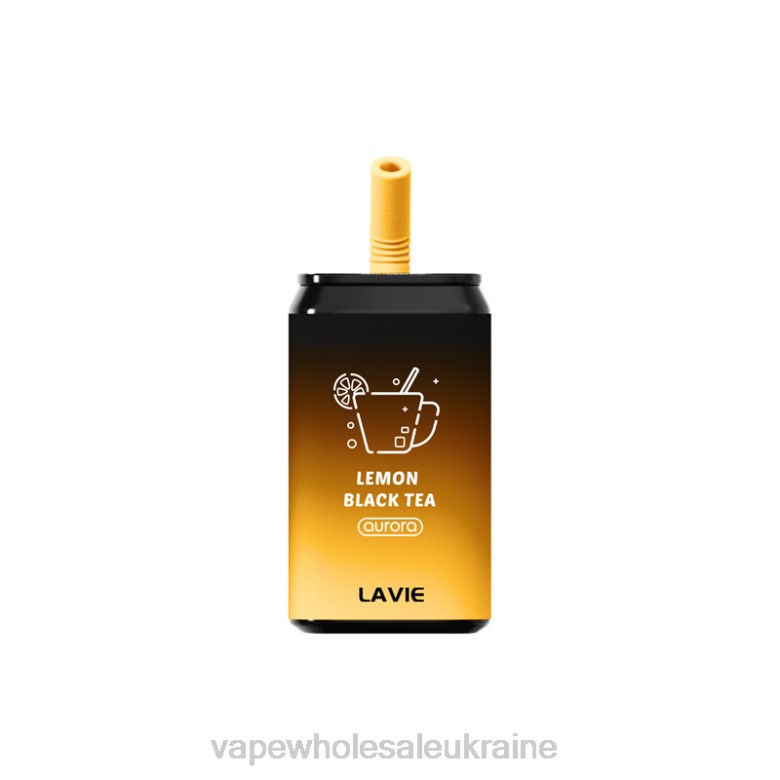 Вейп Дешевий - LAVIE Aurora 11000 затяжок H246150 чорний чай з лимоном