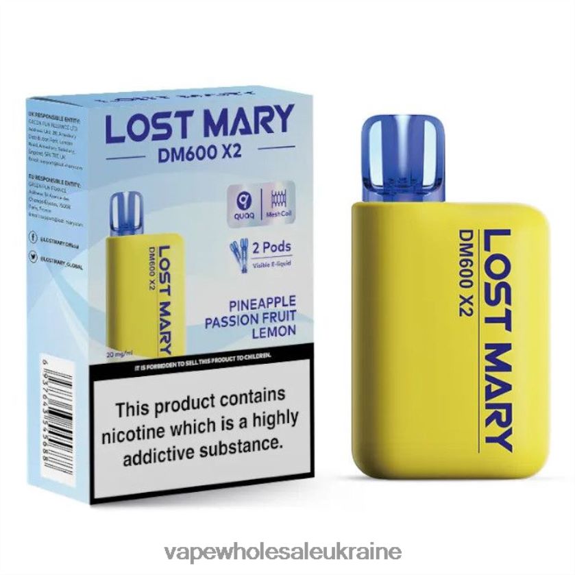 Вейп Україна Купити ананас маракуйя лимон NDN6FT478 LOST MARY DM600 X2