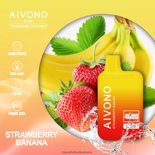 Vape Wholesale Ukraine - Aivono AIM BOXX 4000 полуничний банан B0000J231