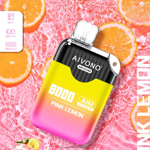 Vape Wholesale Ukraine - Aivono AIM CLEAR 8000 рожевий лимон B0000J211