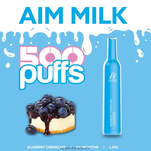 Вейп Оптом Купить - Aivono AIM MILK 500 чорничний сирний пиріг B0000J274