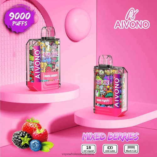 Vape Wholesale Ukraine - Aivono AIM XXL 9000 рот наклейка прозора змішані ягоди B0000J51