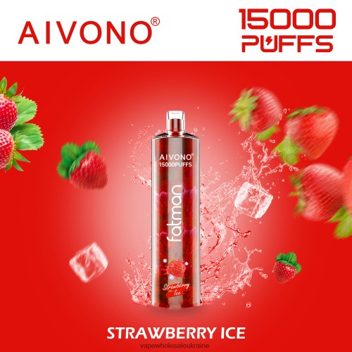 Vape Wholesale Ukraine - Aivono FATMAN 15000 полуничний лід B0000J11